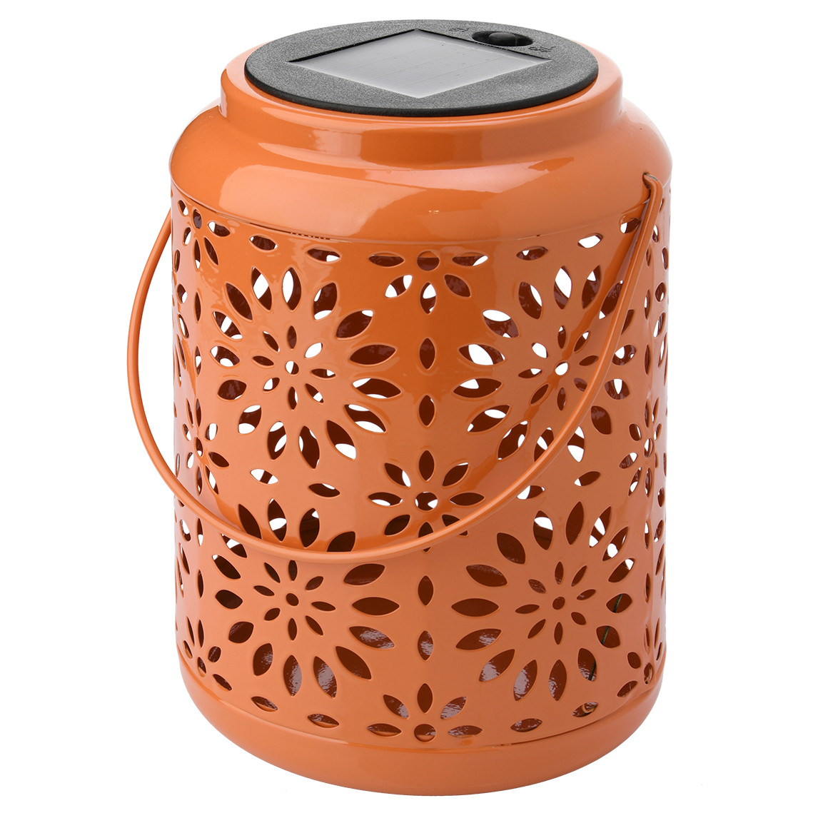 Solarlampe mit Blüten-Muster