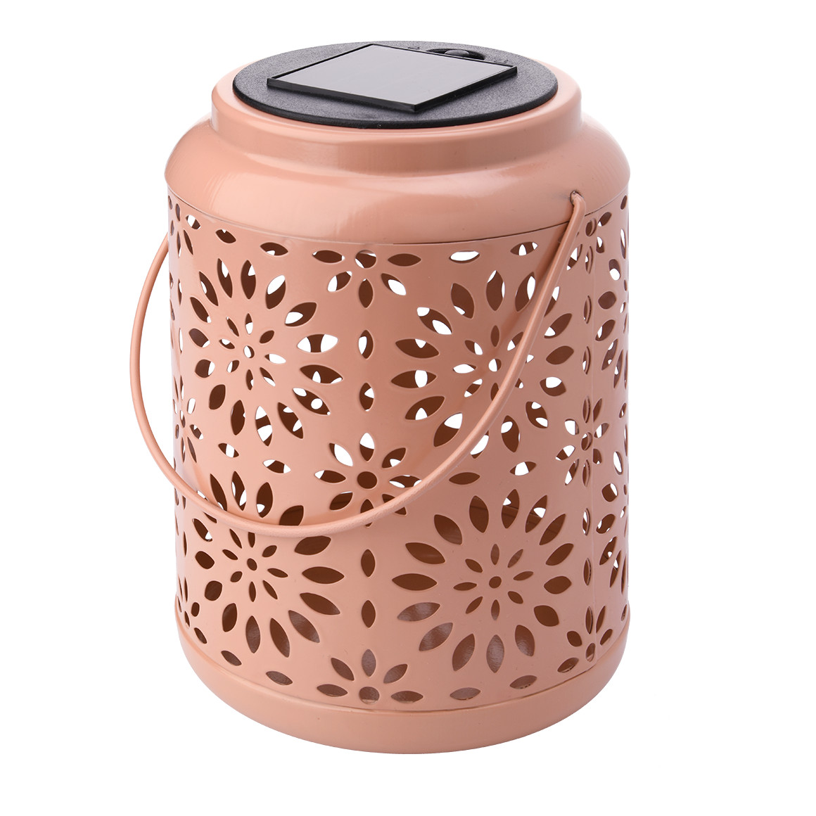 Solarlampe mit Blüten-Muster