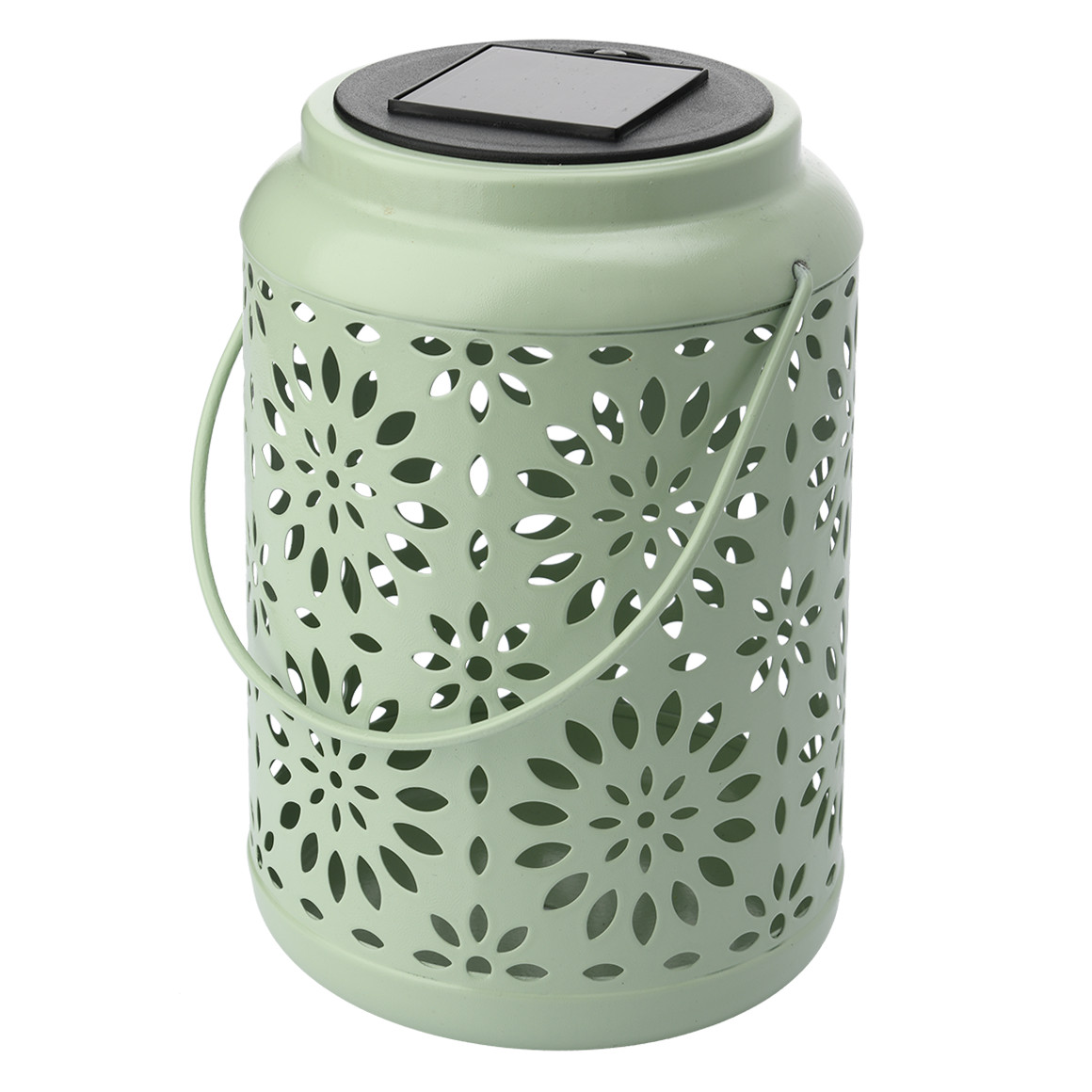 Solarlampe mit Blüten-Muster