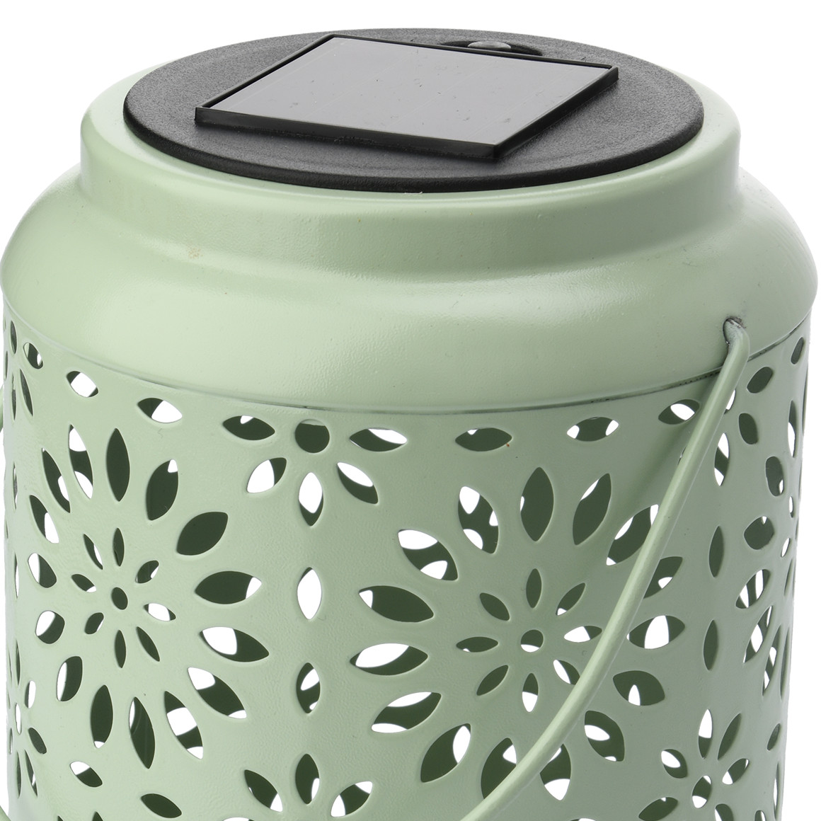 Solarlampe mit Blüten-Muster