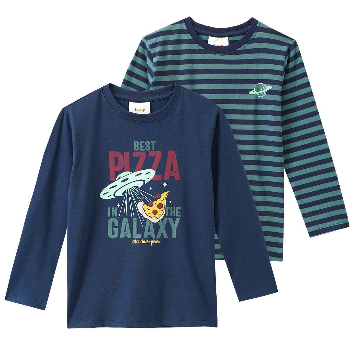 2 Jungen Langarmshirts mit Print