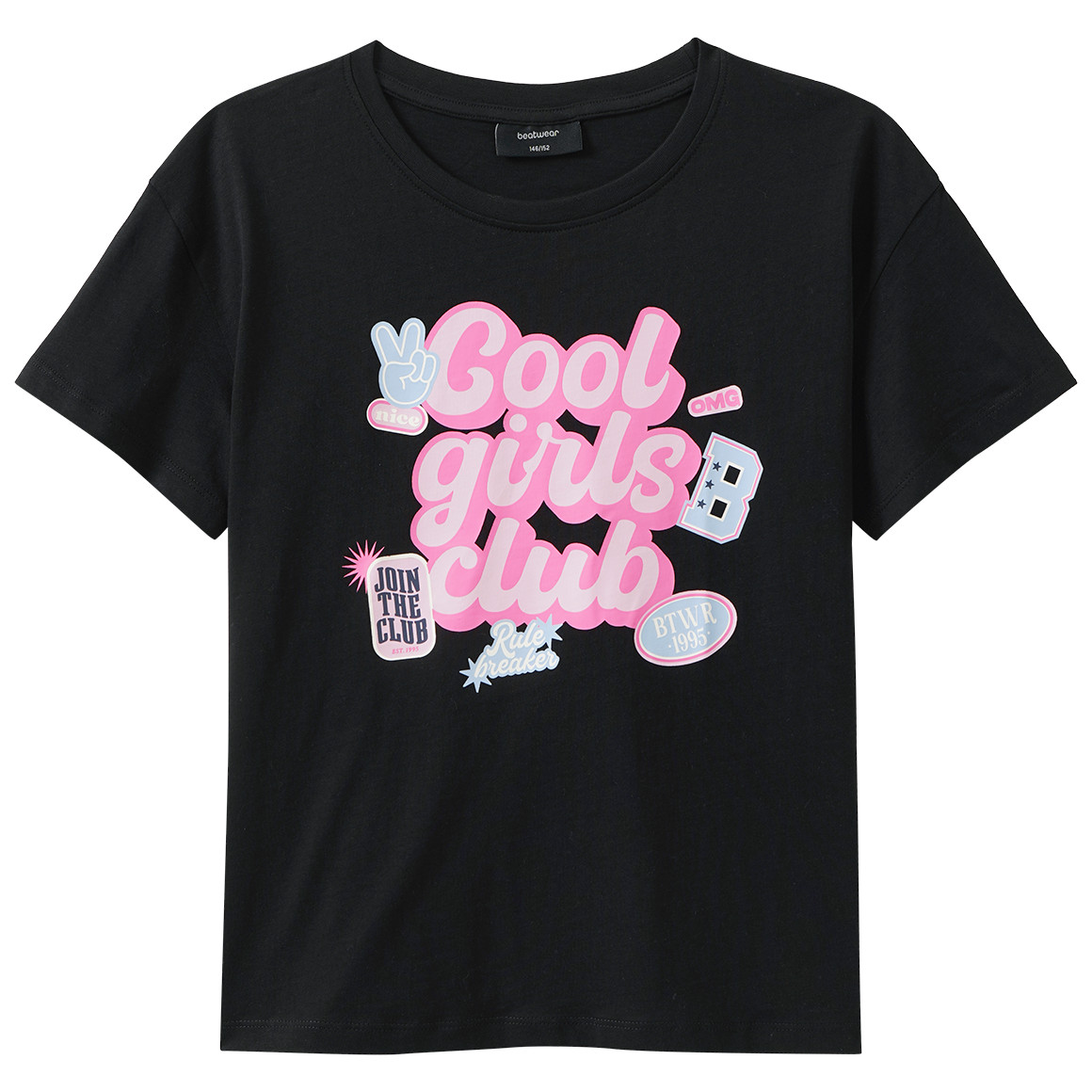 Mädchen T-Shirt mit Neon-Print