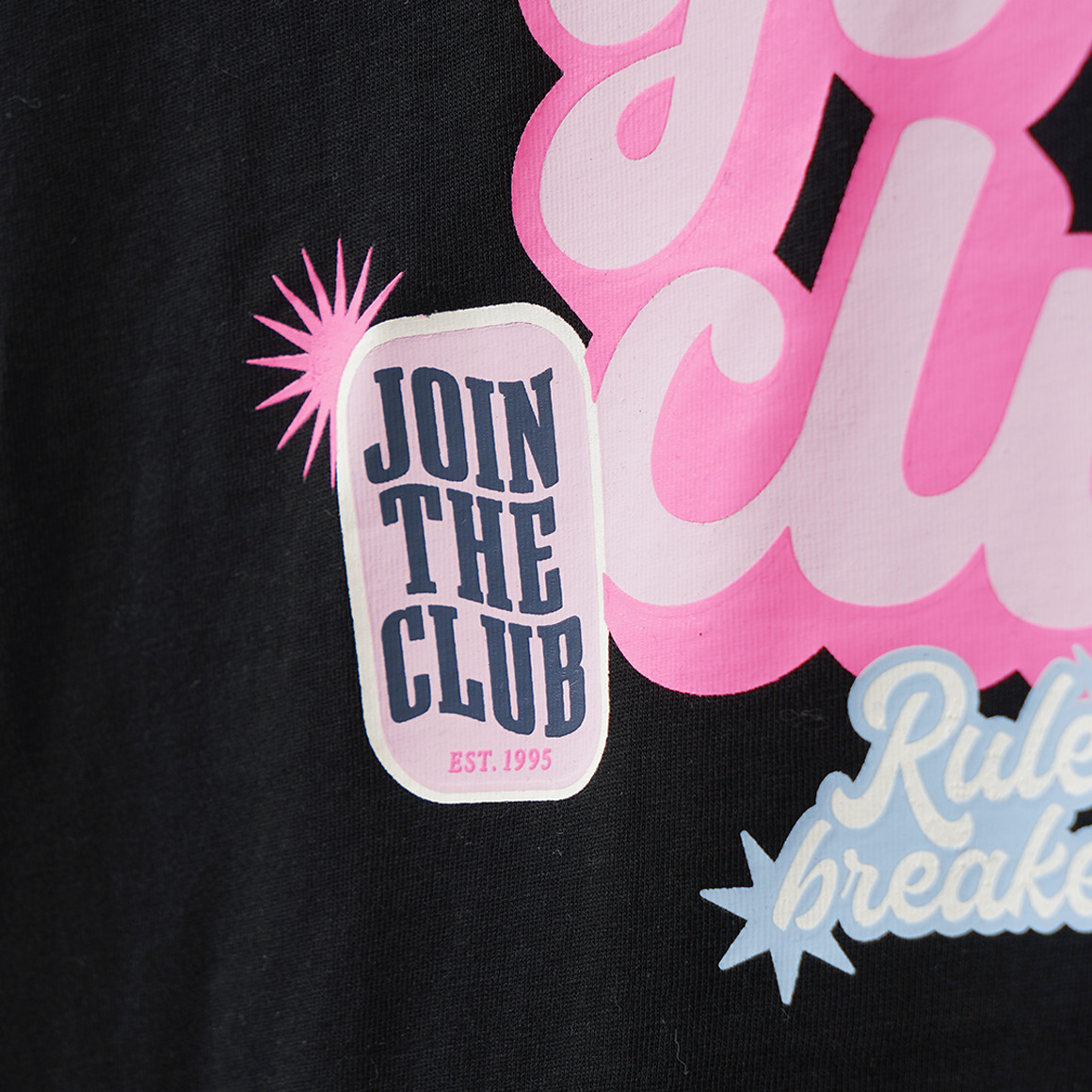 Mädchen T-Shirt mit Neon-Print