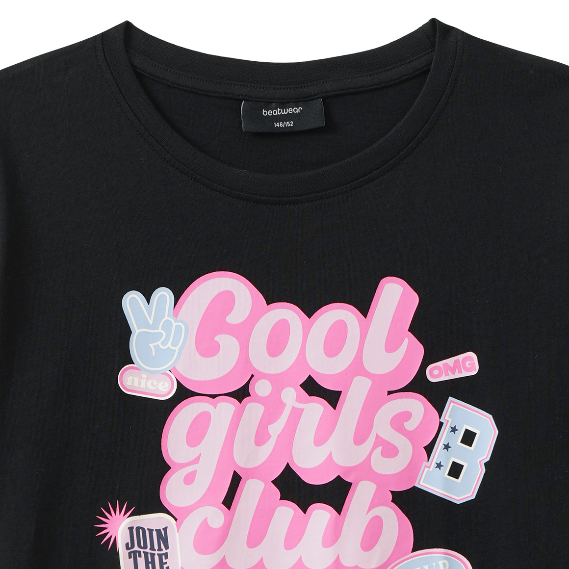 Mädchen T-Shirt mit Neon-Print