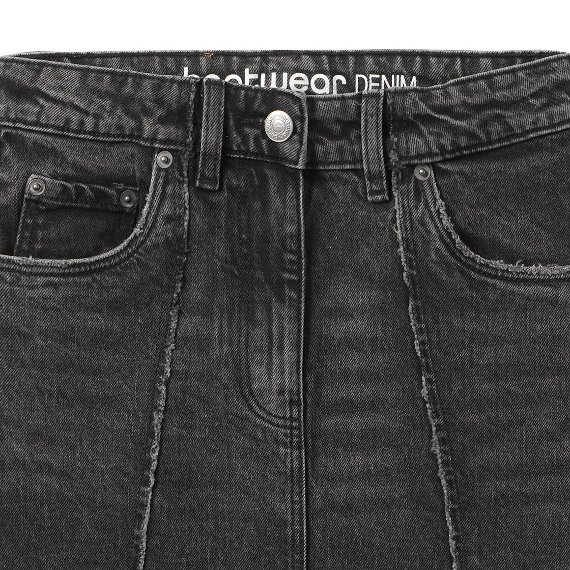 Mädchen Jeansrock im Used-Look