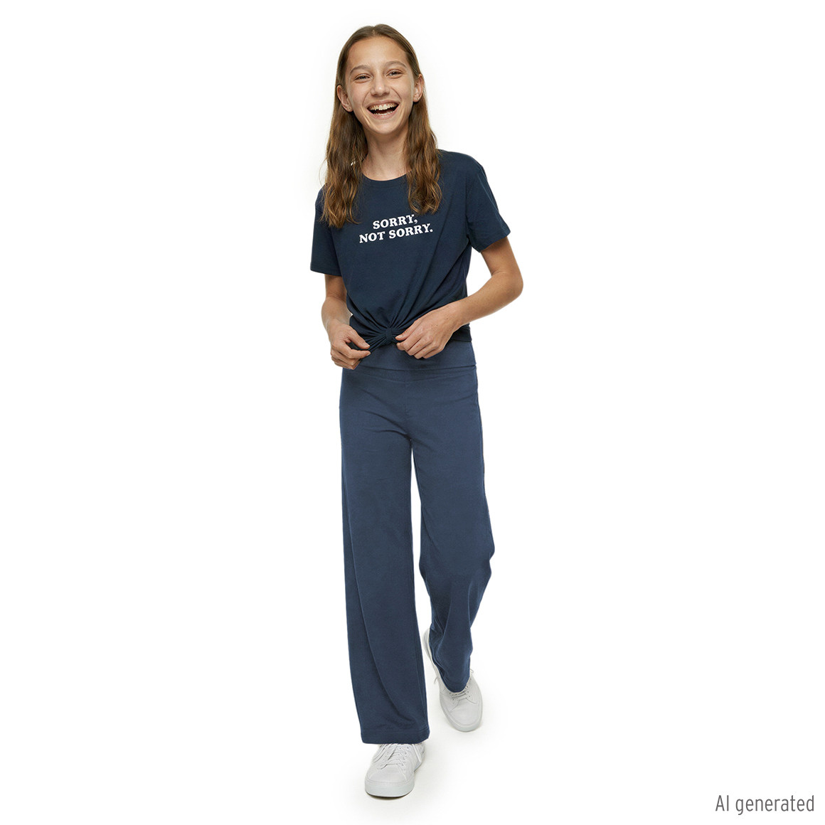 Mädchen Wide-Leg-Hose mit Elastikbund