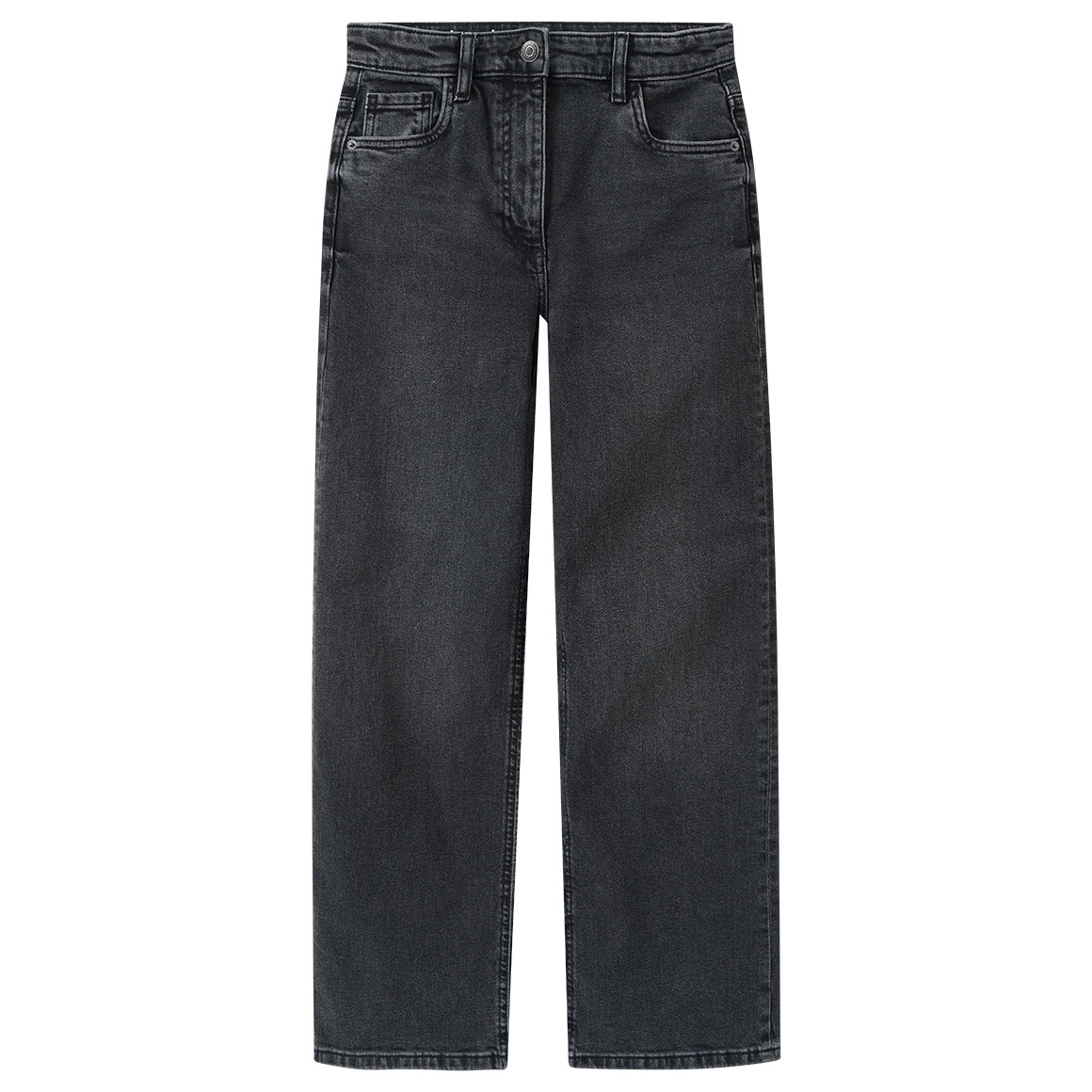 Mädchen Wide-Leg-Jeans mit verstellbarem Bund