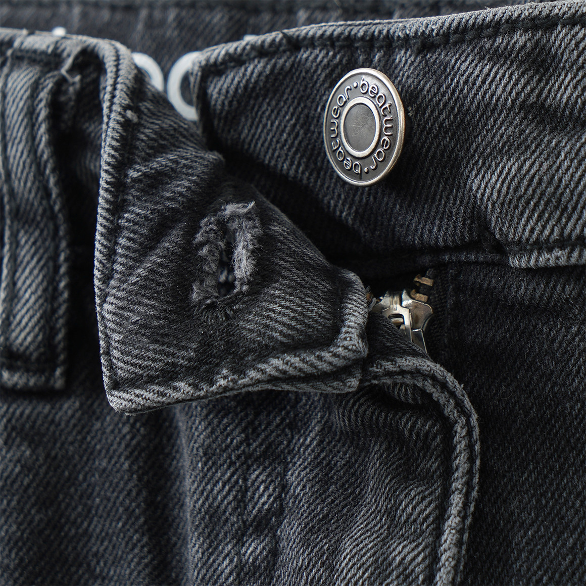 Mädchen Wide-Leg-Jeans mit verstellbarem Bund