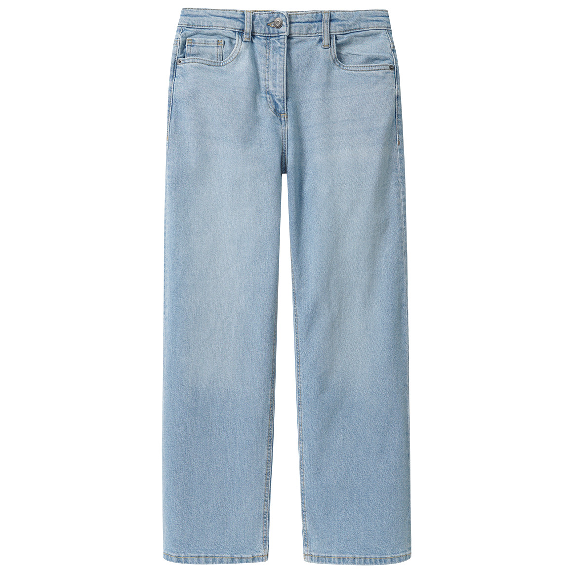 Mädchen Wide-Leg-Jeans mit verstellbarem Bund