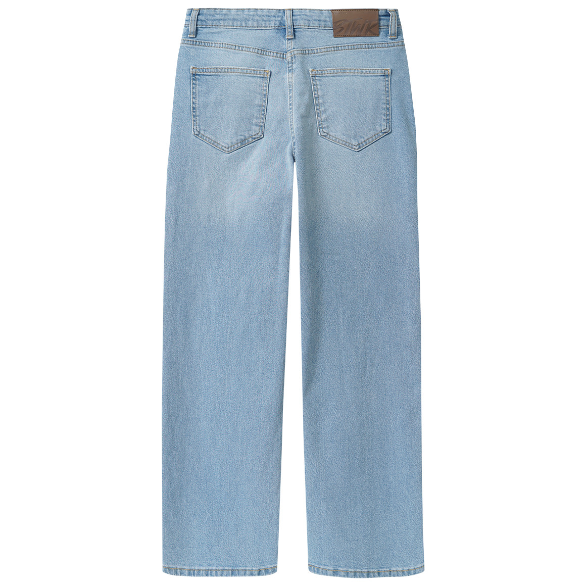 Mädchen Wide-Leg-Jeans mit verstellbarem Bund