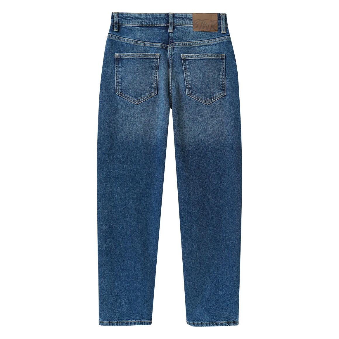 Mädchen Mom-Fit-Jeans mit verstellbarem Bund