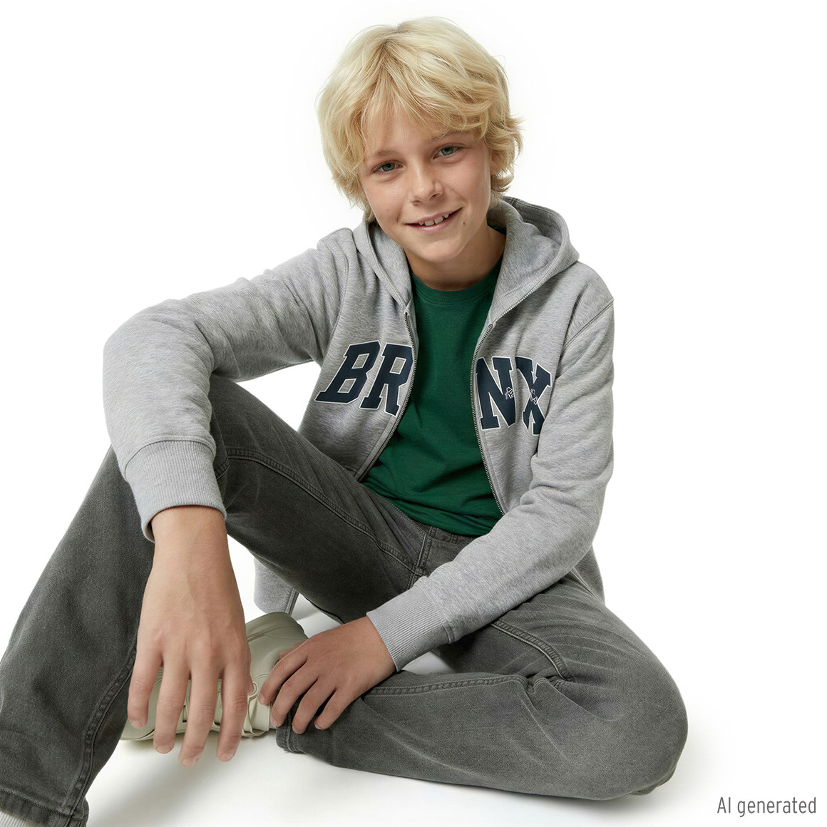 Jungen Sweatjacke mit Kapuze