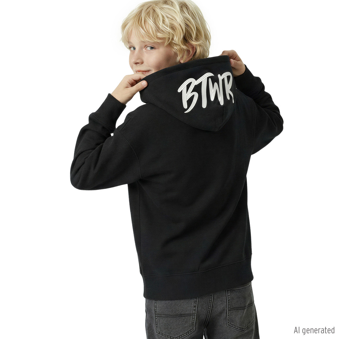Jungen Hoodie mit Stickerei