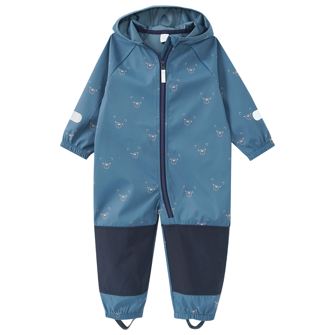Baby Softshelloverall mit Bär-Allover