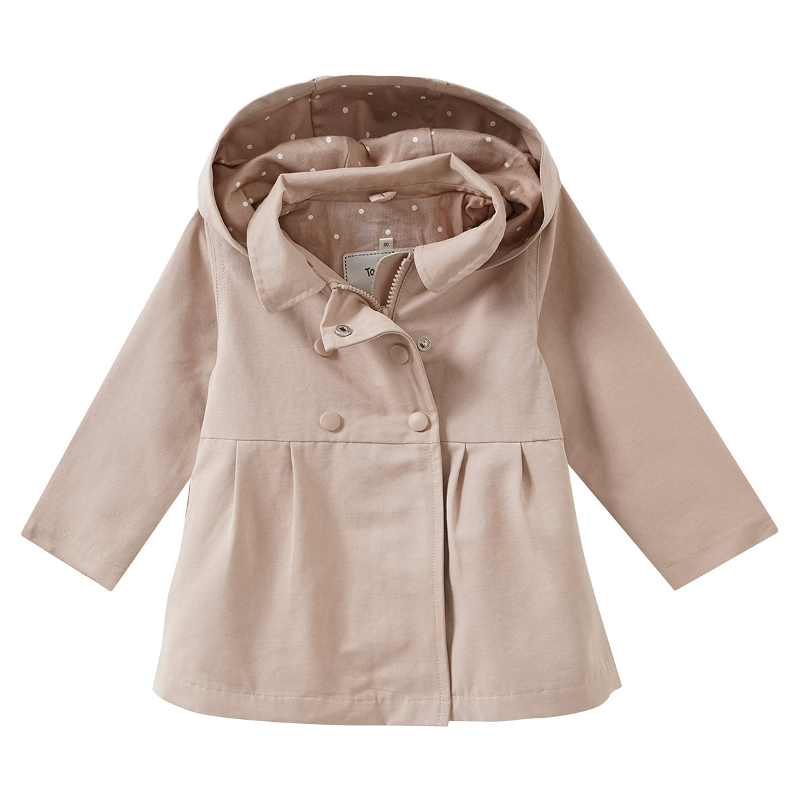 Baby Trenchcoat mit abnehmbarer Kapuze
