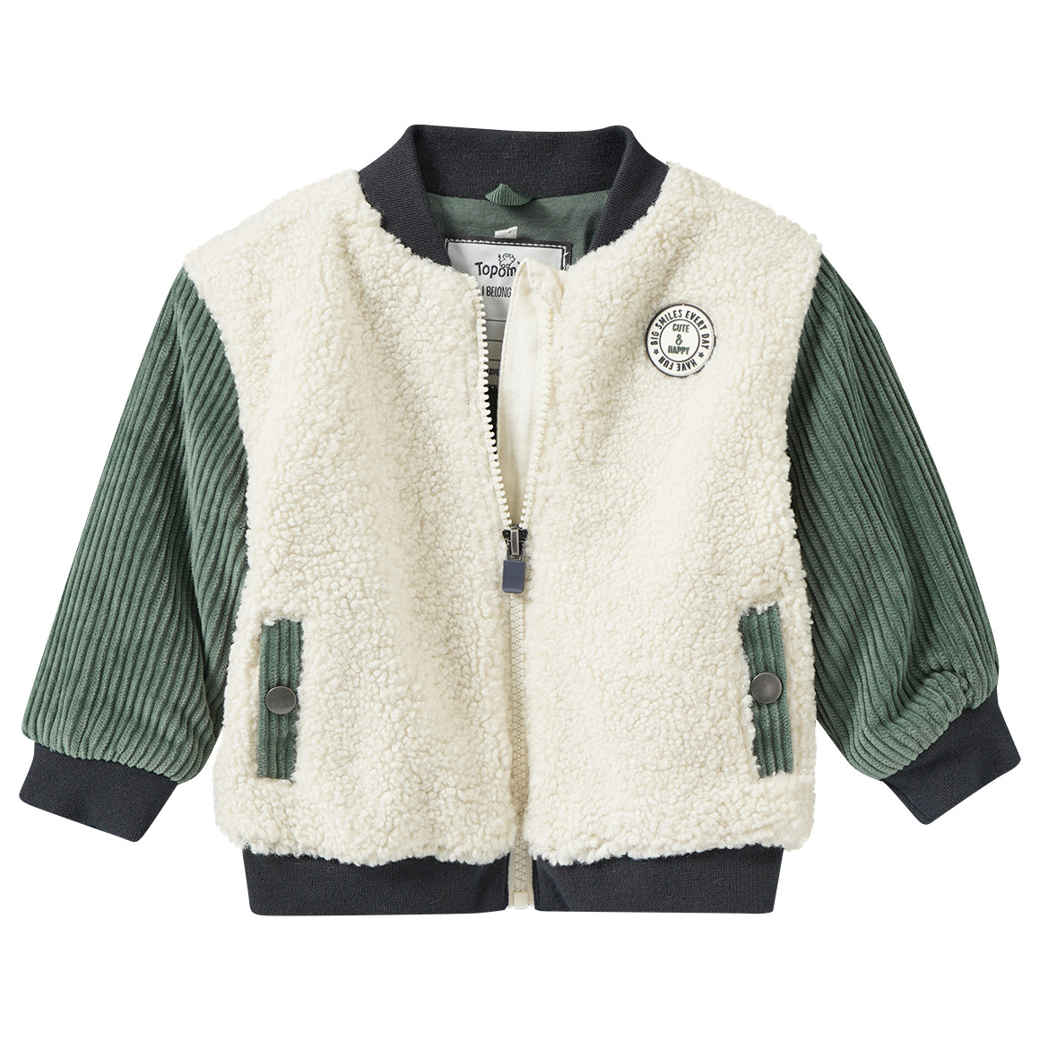 Baby Teddyjacke im College-Style