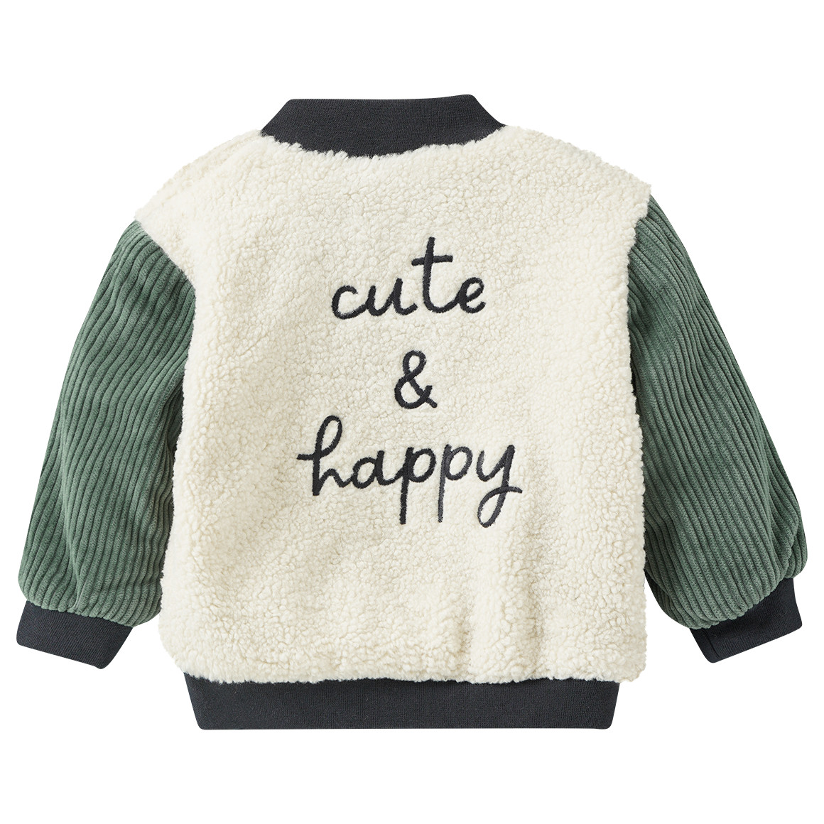 Baby Teddyjacke im College-Style