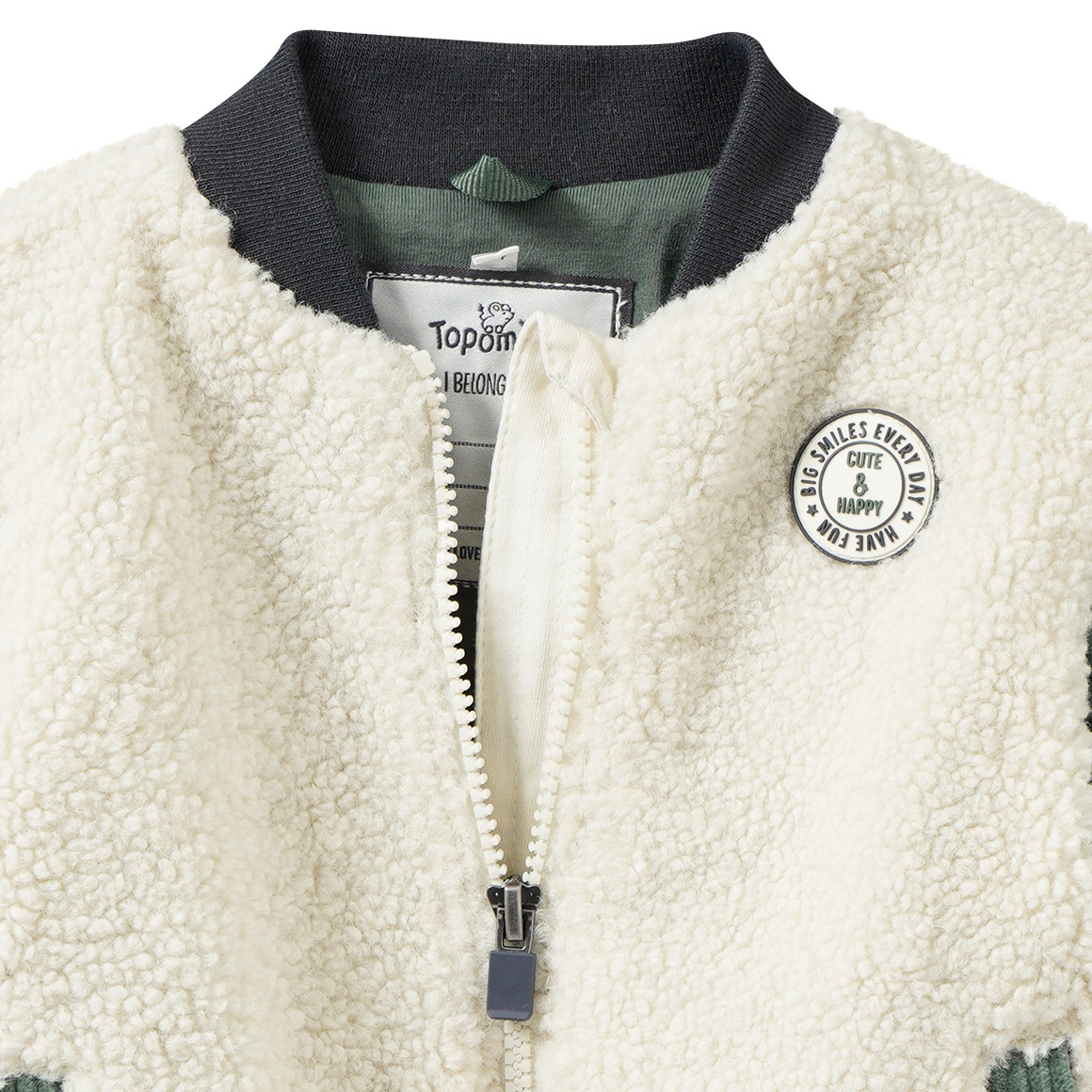 Baby Teddyjacke im College-Style