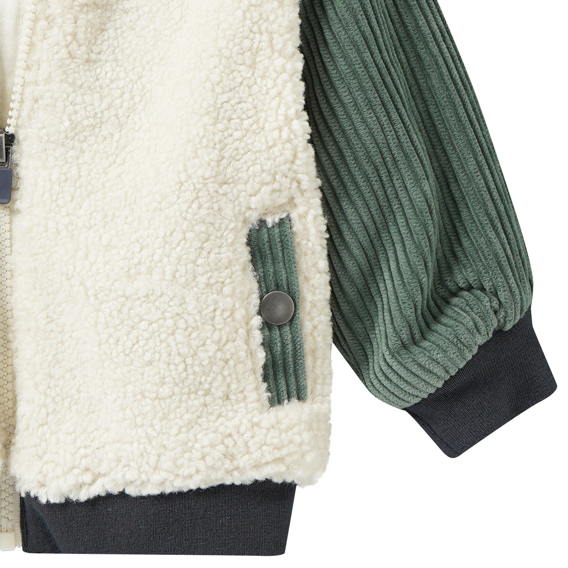 Baby Teddyjacke im College-Style