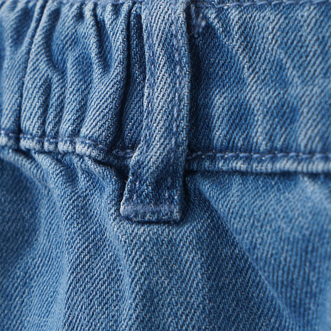 Mädchen Wide-Leg-Jeans mit Uesed-Waschung