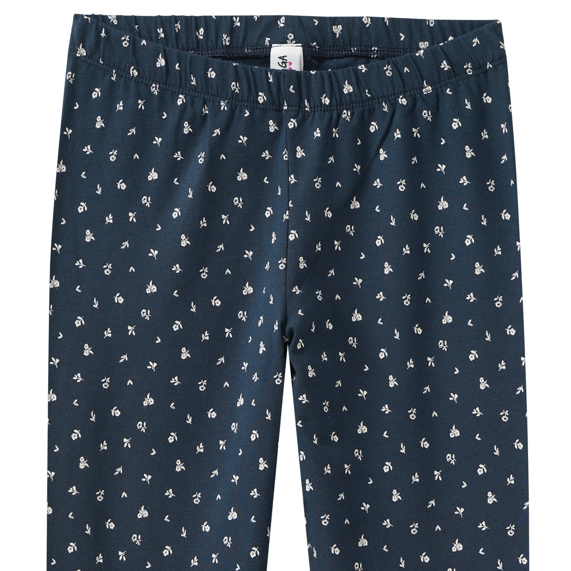 Mädchen-Leggings mit Blumen-Motiven allover