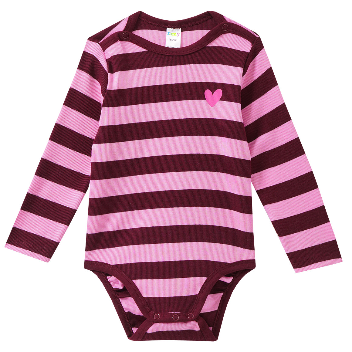 5 Baby Bodys mit Rippstruktur