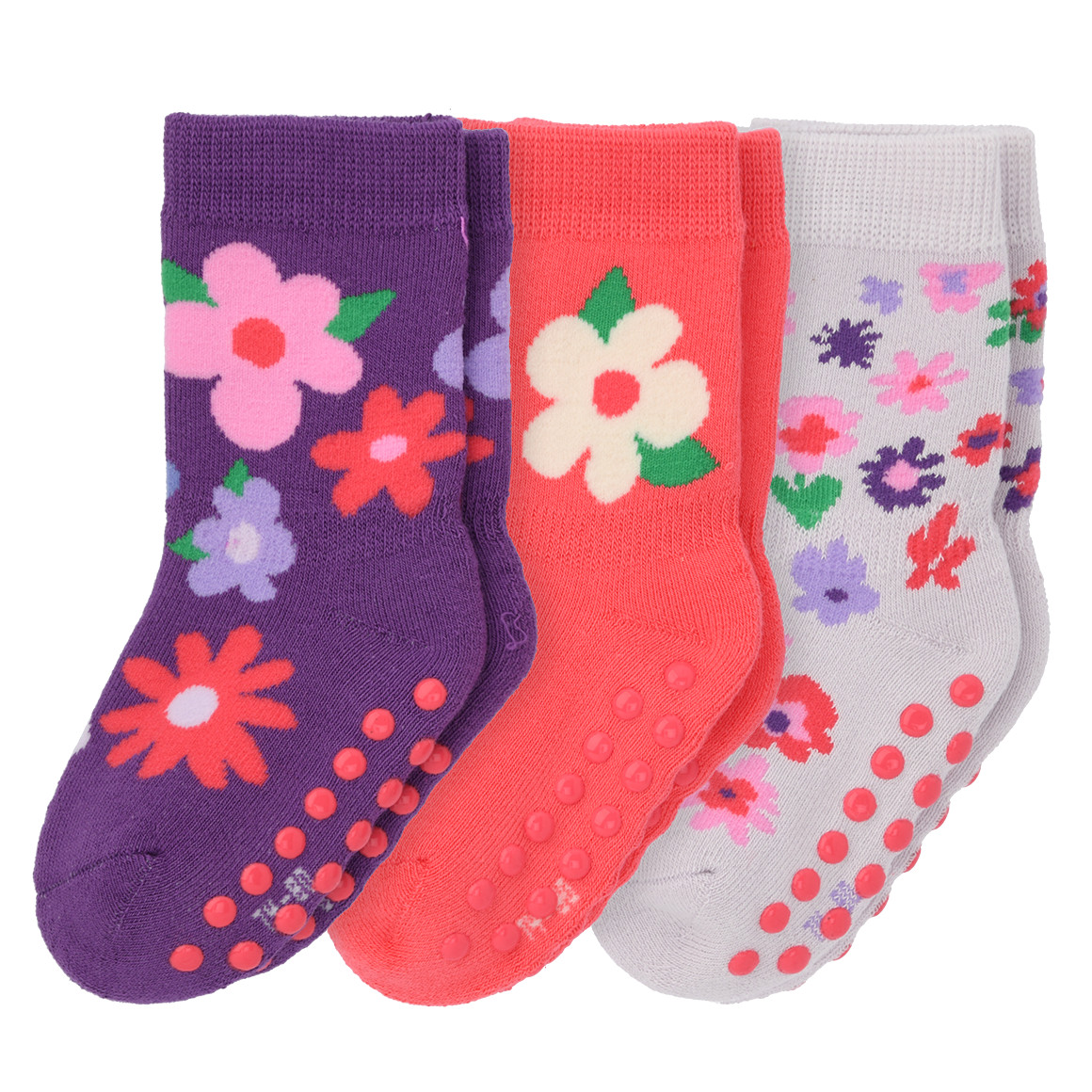 3 Paar Mädchen Stoppersocken im Set