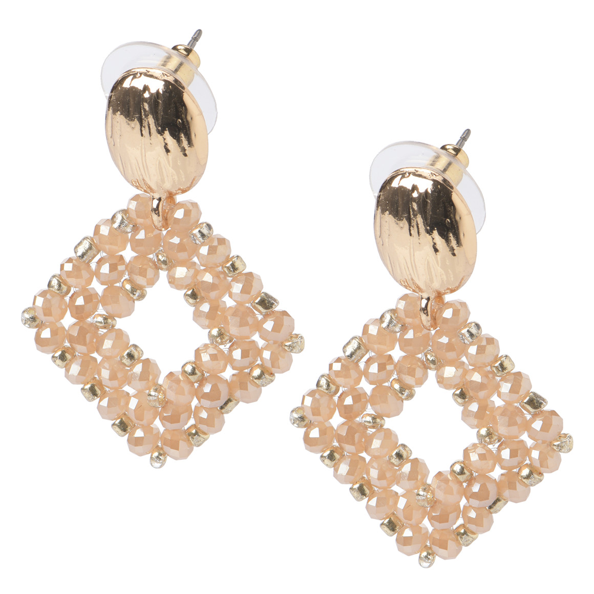 Damen Ohrhänger in Rauten-Optik