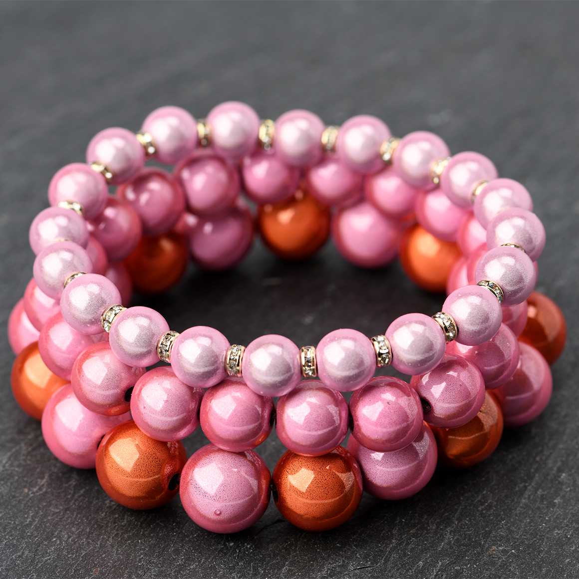 3 Damen Armbänder in Perlen-Form