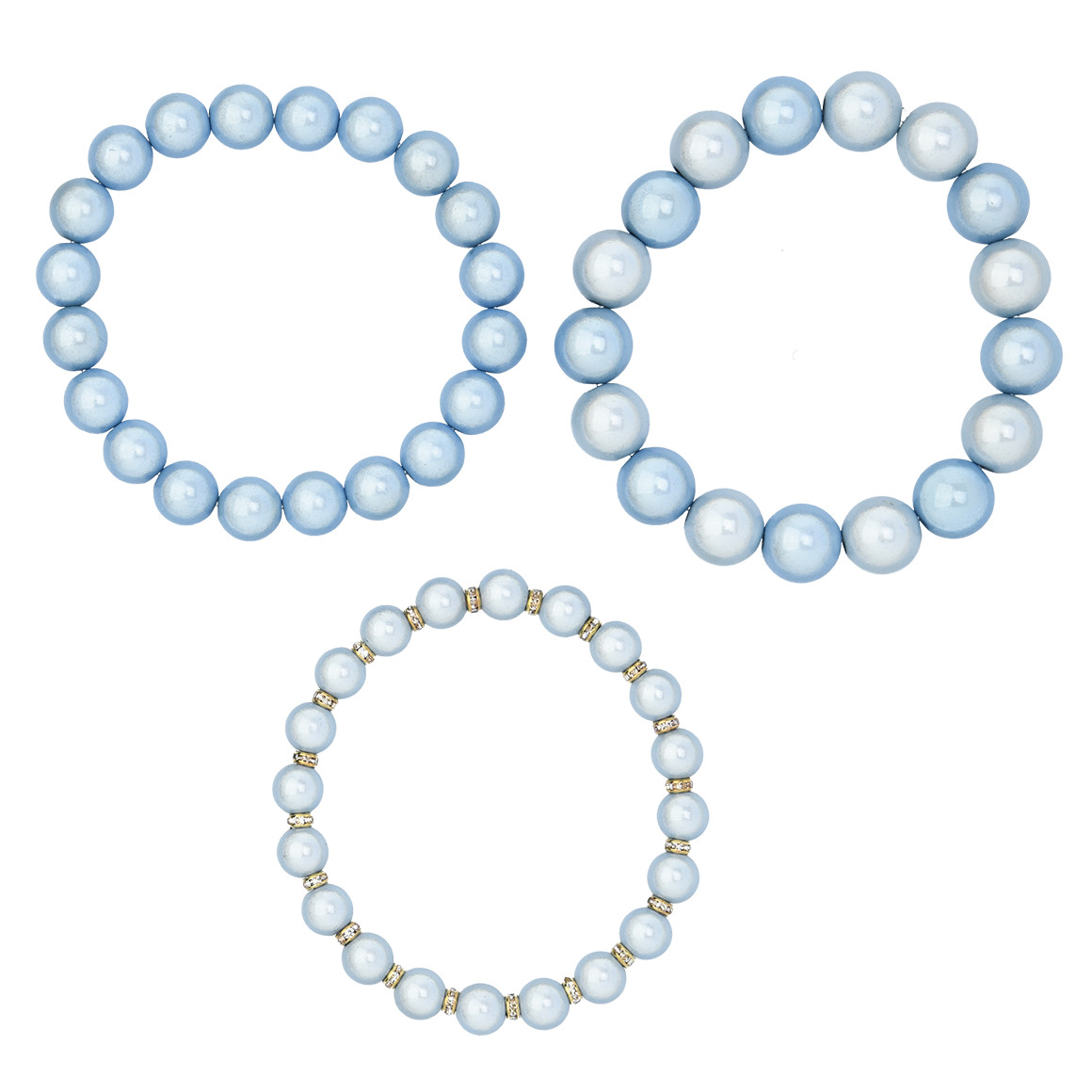 3 Damen Armbänder in Perlen-Form