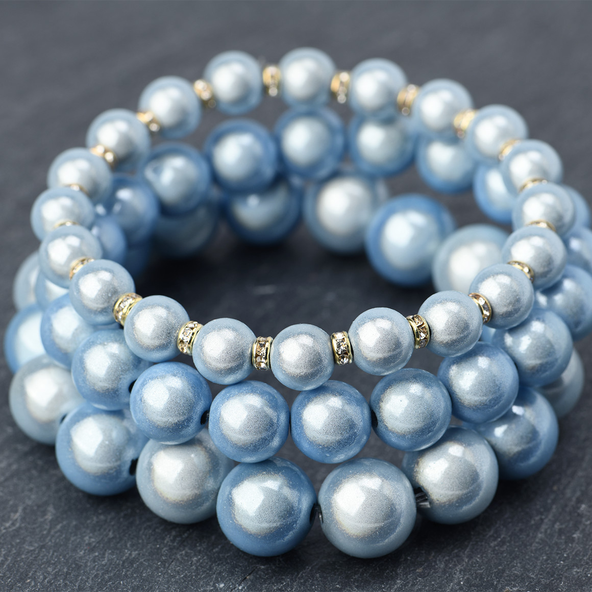 3 Damen Armbänder in Perlen-Form