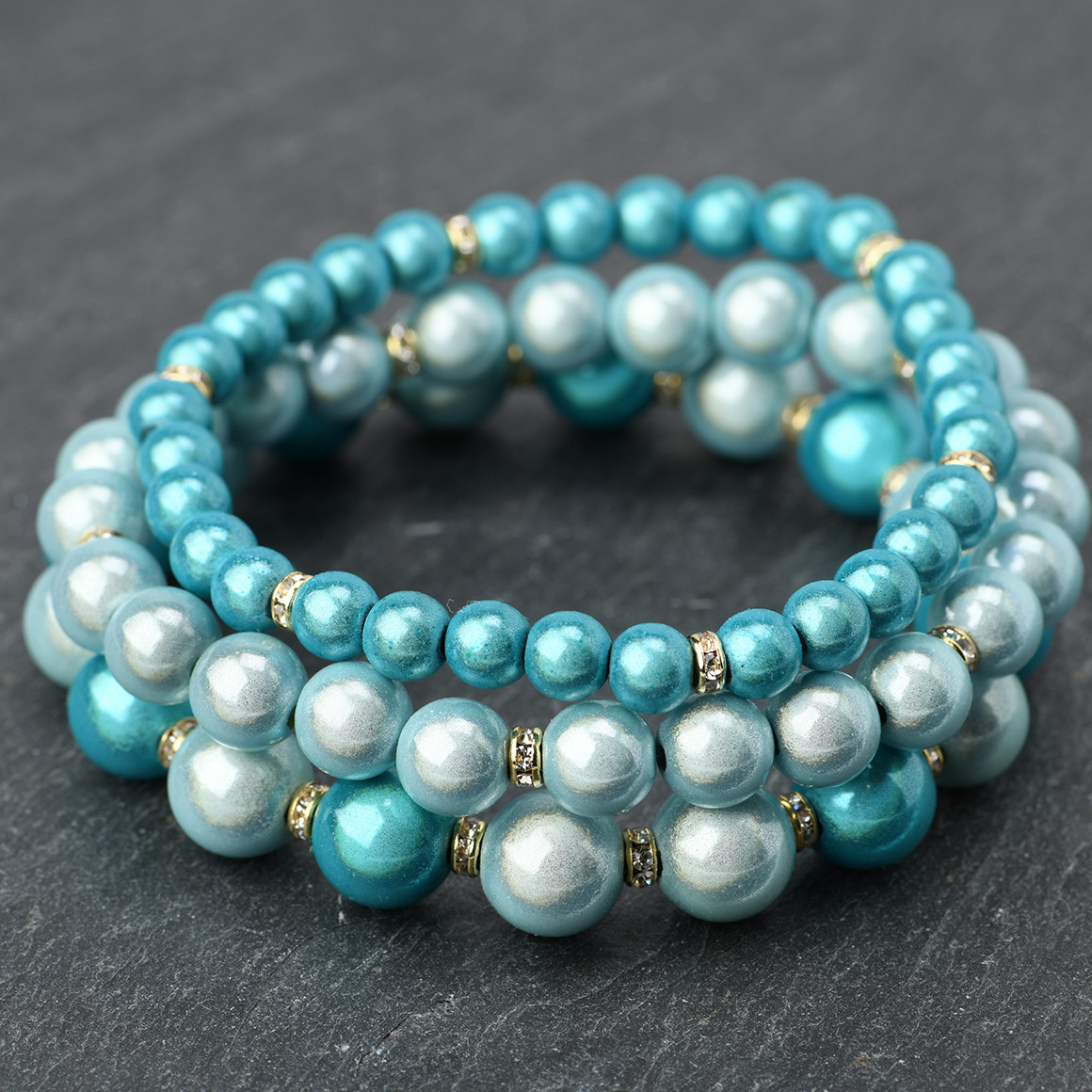3 Damen Armbänder in Perlen-Form