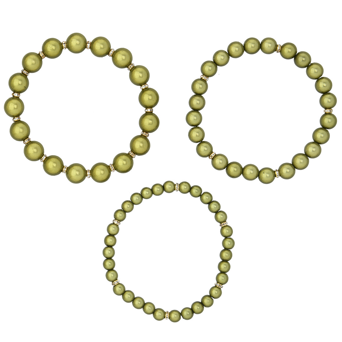 3 Damen Armbänder in Perlen-Form