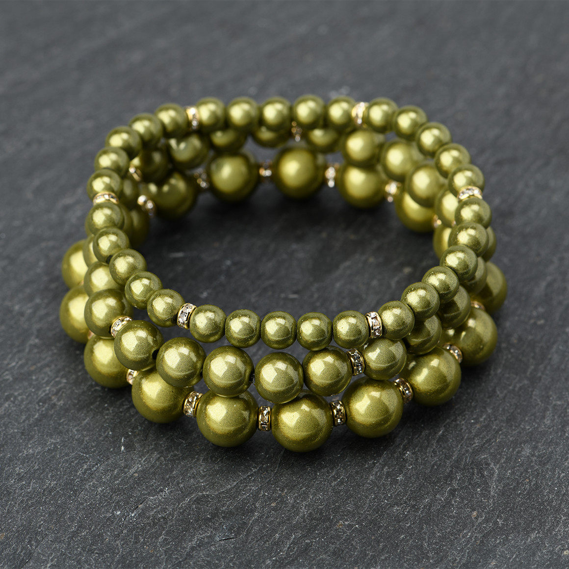 3 Damen Armbänder in Perlen-Form