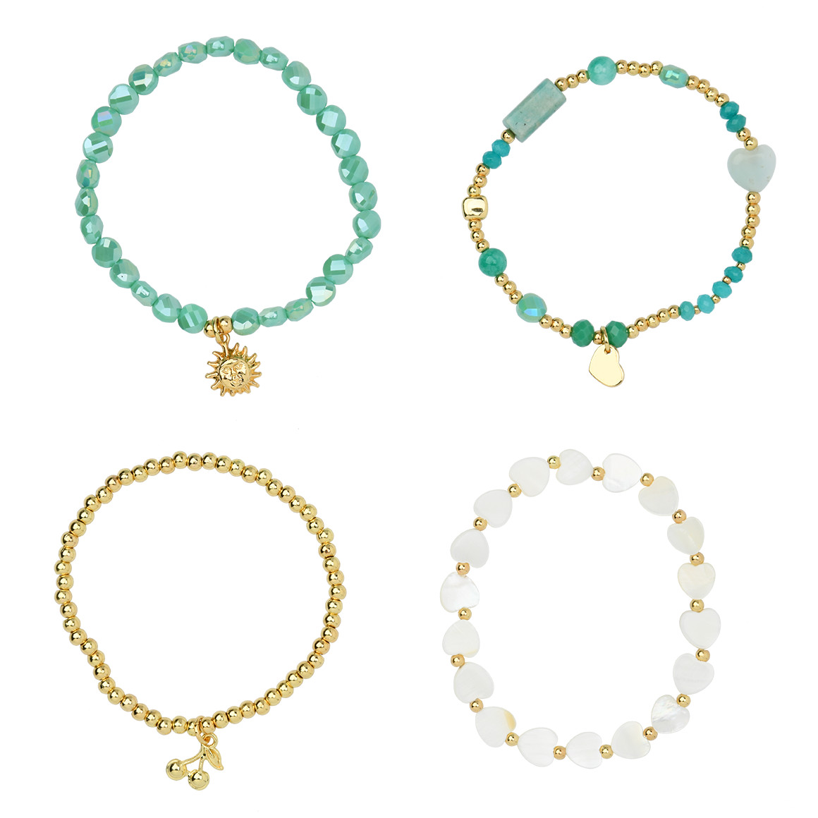 4 Damen Armbänder im Set