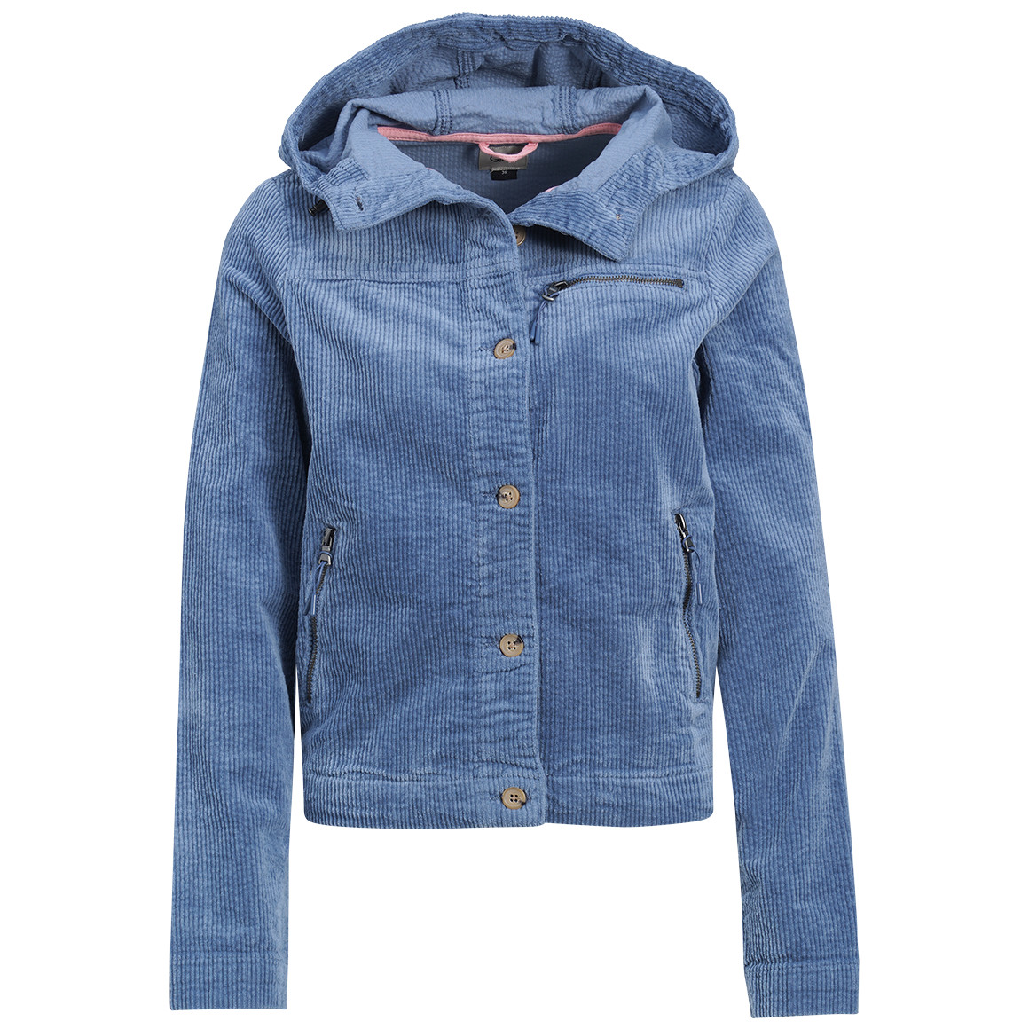 Damen Cordjacke mit Kapuze