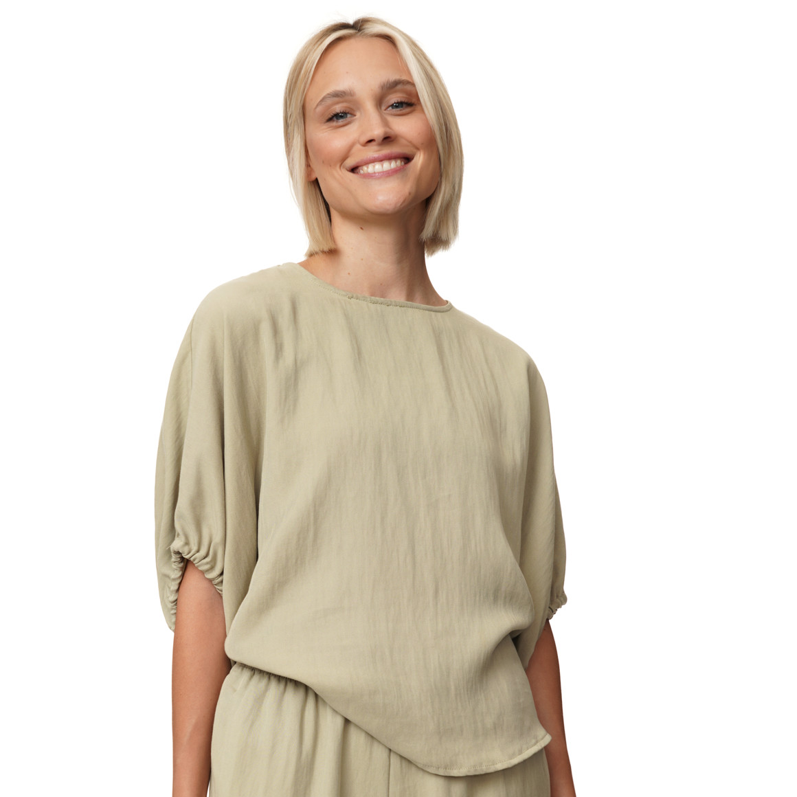 Damen Bluse mit Fledermausärmeln