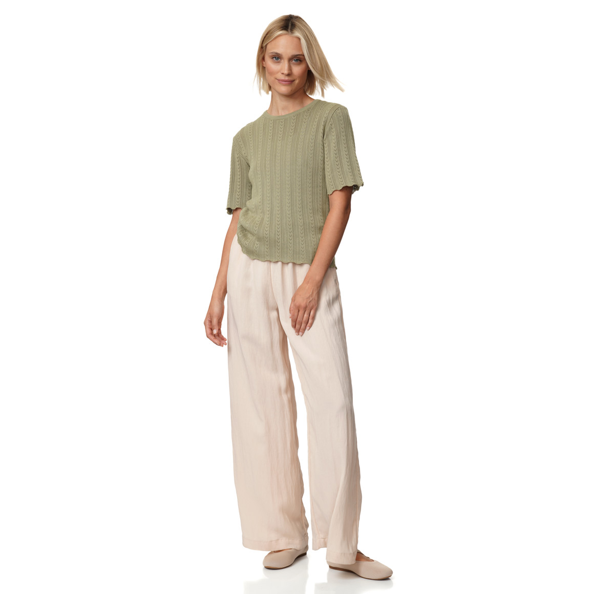 Damen Wide-Leg-Hose mit Tunnelzug