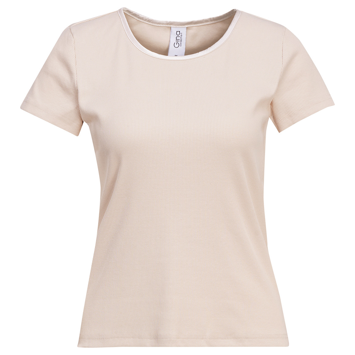 Dames-T-shirt van fijnrib