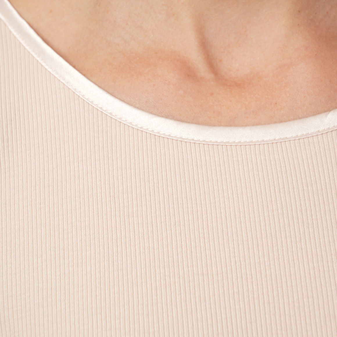 Dames-T-shirt van fijnrib