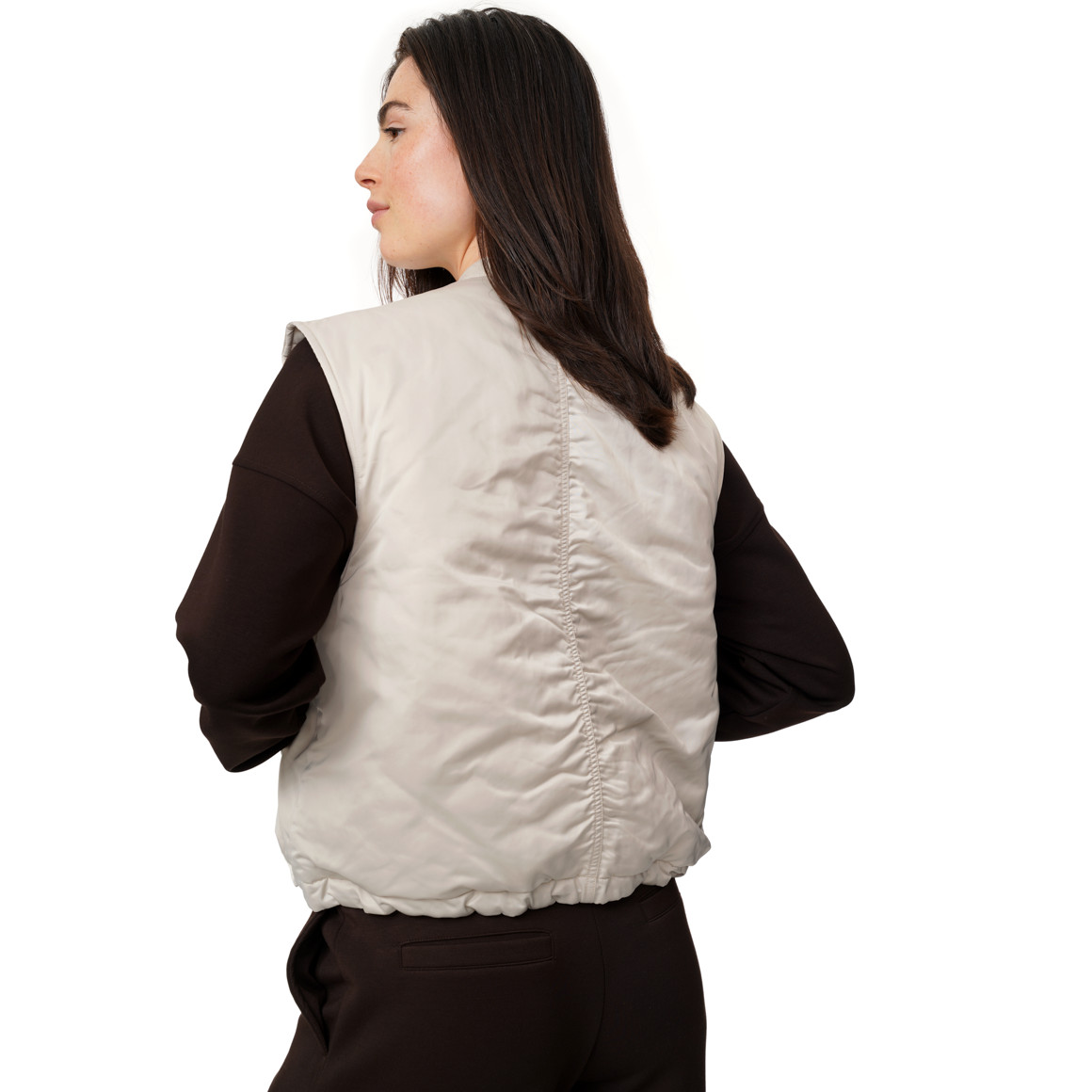 Damen Wendeweste mit Rippkragen