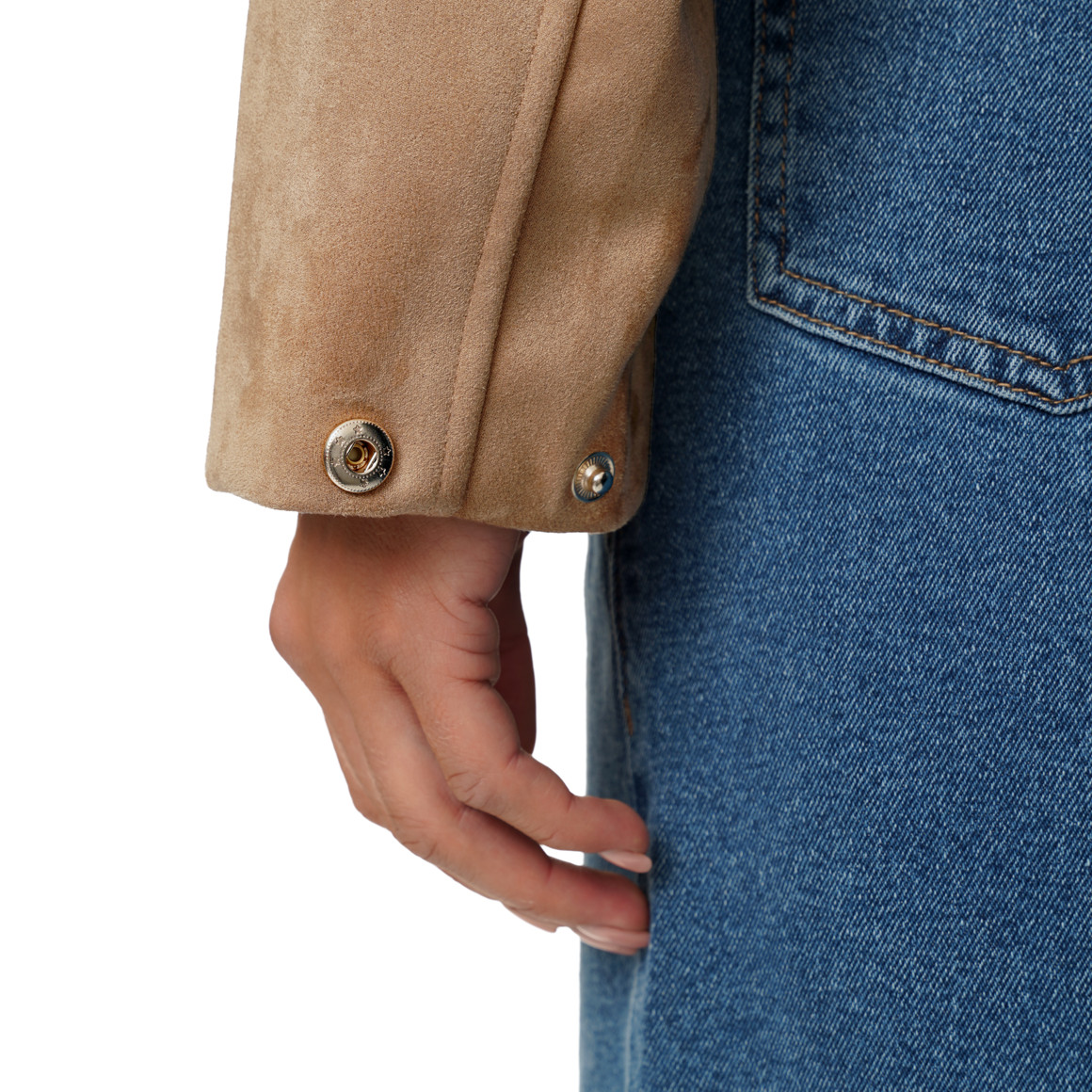 Damen Jacke in Veloursleder-Optik