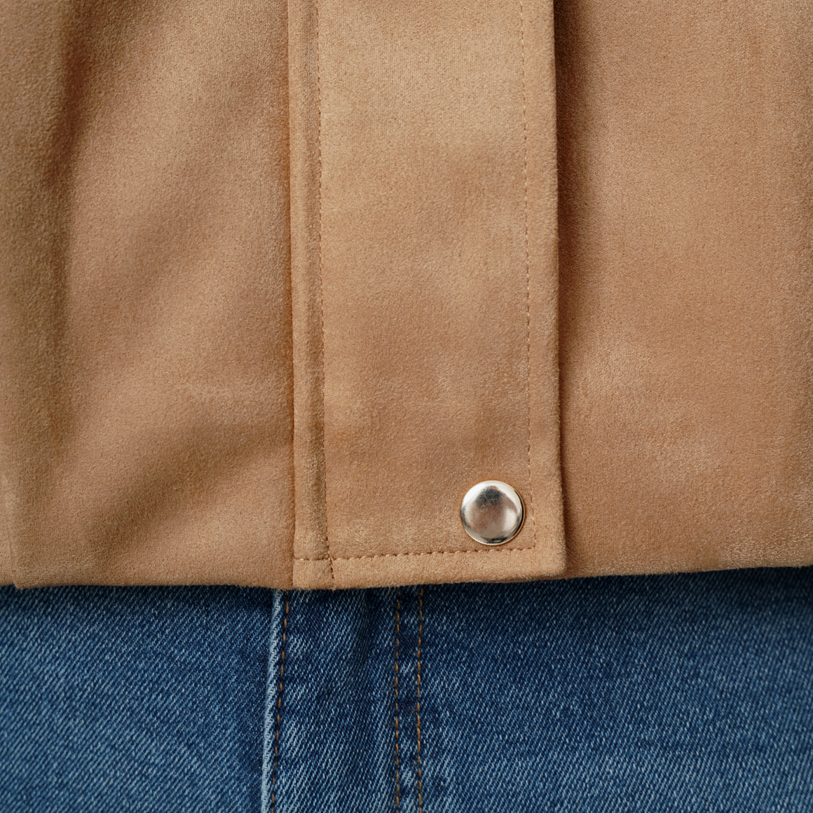 Damen Jacke in Veloursleder-Optik