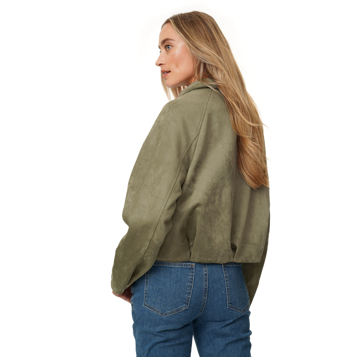 Damen Jacke in Veloursleder-Optik