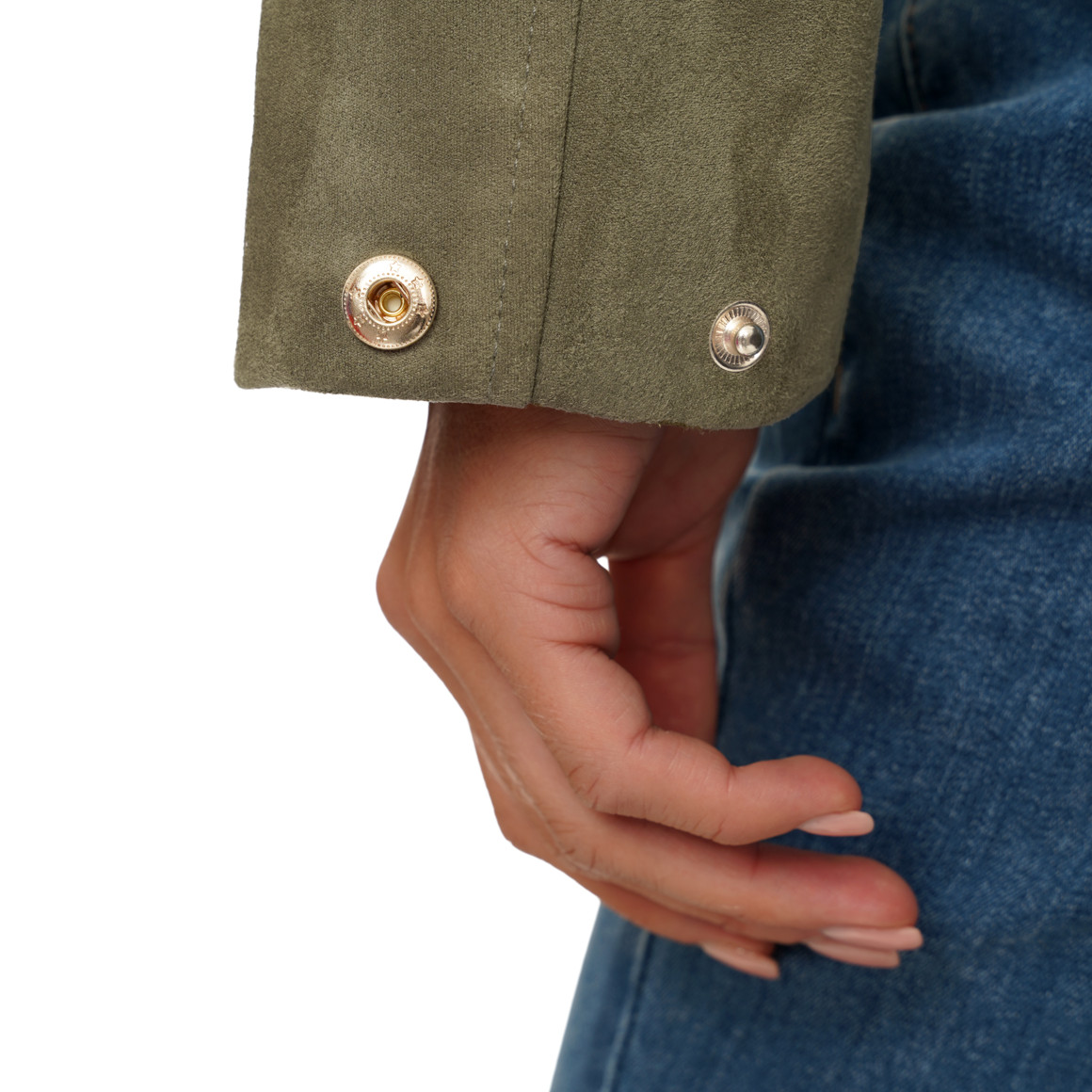 Damen Jacke in Veloursleder-Optik