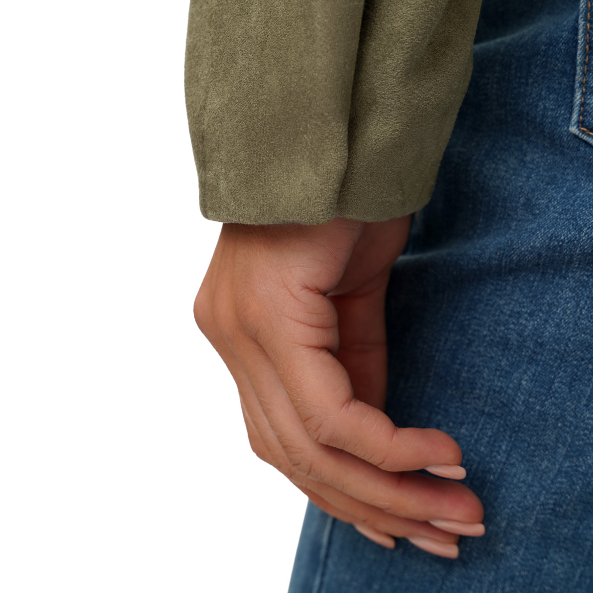 Damen Jacke in Veloursleder-Optik