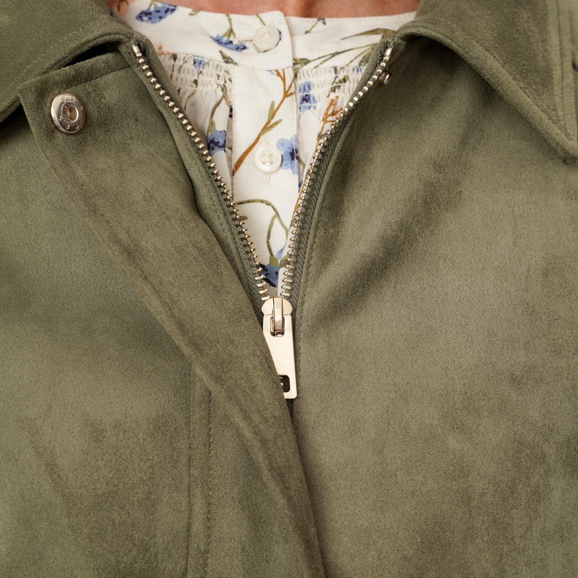 Damen Jacke in Veloursleder-Optik