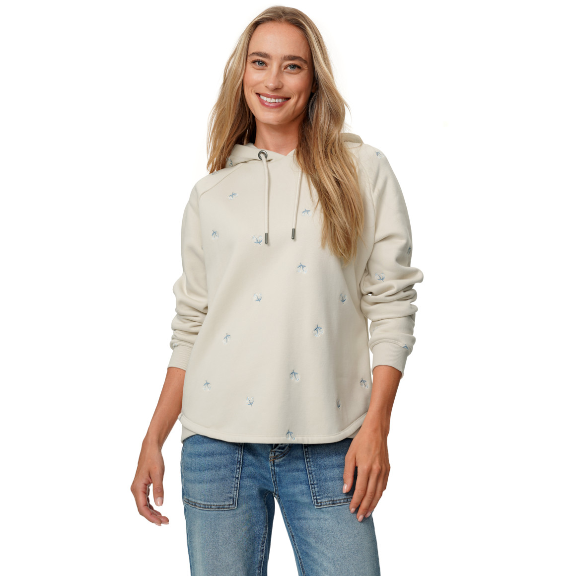 Damen Hoodie mit Stickerei