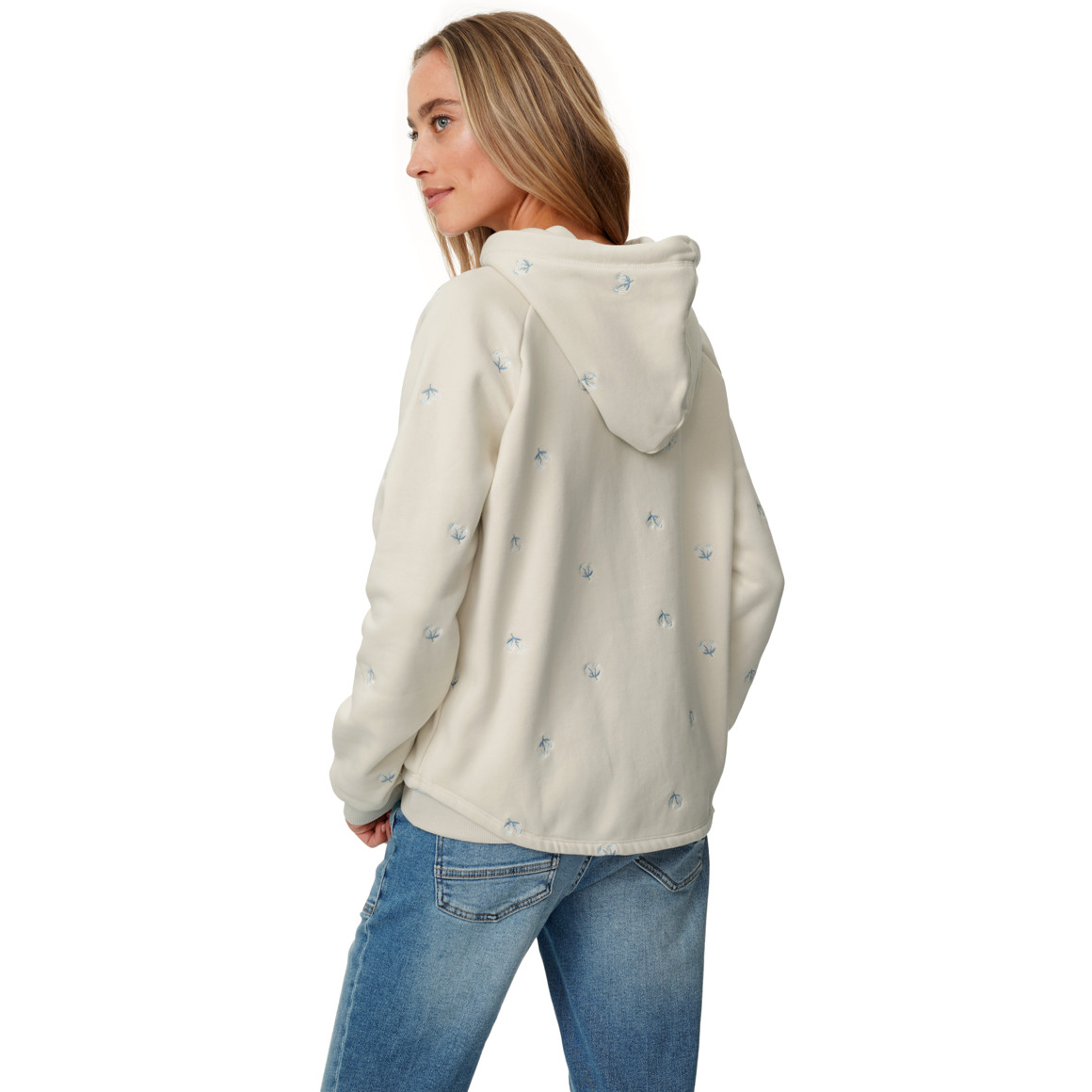Damen Hoodie mit Stickerei