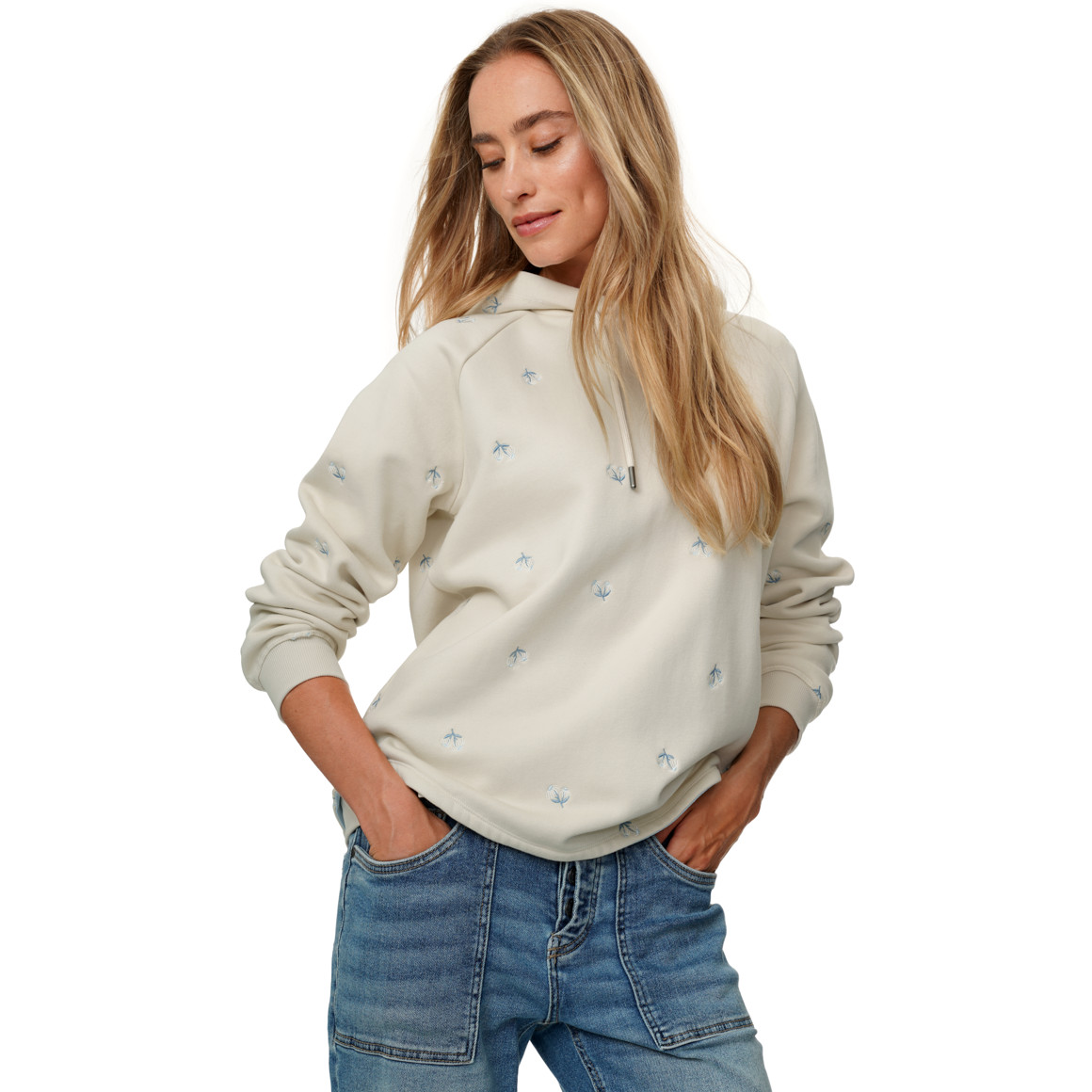 Damen Hoodie mit Stickerei